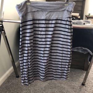 Knee length cotton skirt